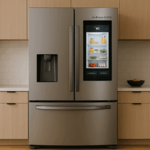 KühlMaster AI 5000 – Smarter Kühlschrank mit Innenkamera und Sprachsteuerung