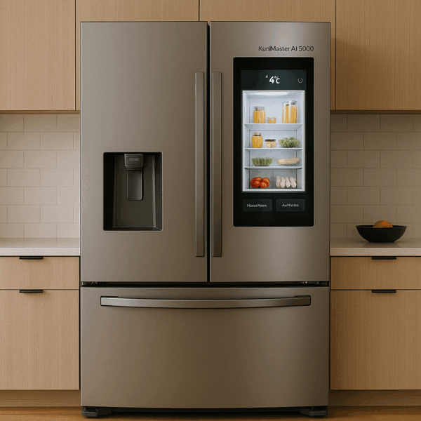 KühlMaster AI 5000 – Smarter Kühlschrank mit Innenkamera und Sprachsteuerung